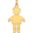 thumbnail image 1 of 14K Yellow Gold Flat Engravable Boy Charm (32 X 17) Made In Peru k4749, 1 of 6