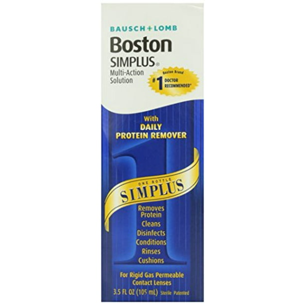 Bausch & Lomb Boston Simplus Solution Multi-Action, 3,5 oz, (pour Lentilles Perméables aux Gaz Rigides)