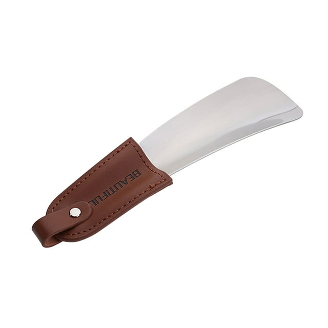 1 Pce Extracteur de Chaussures en Acier Inoxydable Lève-Chaussures Pratique (Argent, Marron)
