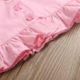 thumbnail image 5 of Baby Girls Rainforest Clothes Set Sleeveless Solid Color Button Camisole + High Waist Flamingo Shorts Kids 2Pcs Summer Outfits 2-7 Years, 5 of 10