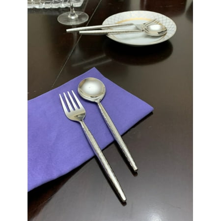 

Vibhsa Silverware Appetizer forks and Dessert Spoons 8 Piece Set