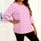 thumbnail image 2 of TaTaai Long Sleeve Gradient Top for Plus Size, Women's Casual T-Shirt Blouse, Round Neck Loose Fit, Soft Home Wear, All Seasons Everyday Attire Gift, 2 of 6