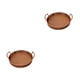 thumbnail image 3 of Yuarrent Bandeja tejida hecha a mano redonda con asa de fruta cesta de almacenamiento de aperitivos de cocina para sala de estar marrón Marrón 30 cm * 4.5 cm 2Conjunto, 3 of 6
