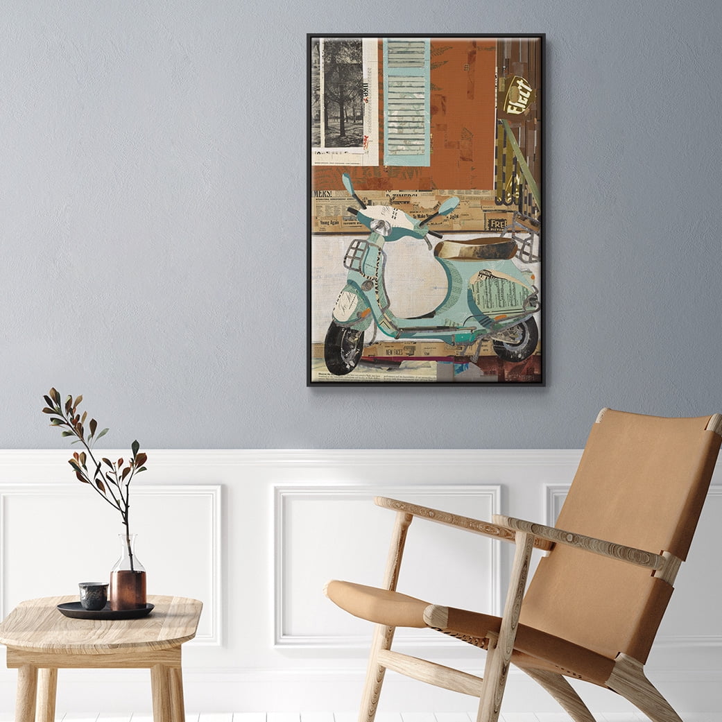 That Vespa Framed Premium Gallery Wrapped Canvas - Ready to Hang