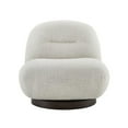 thumbnail image 3 of Maddie Home Modern Wood & Polyester Fabric Swivel Chair in Cream, 3 of 6