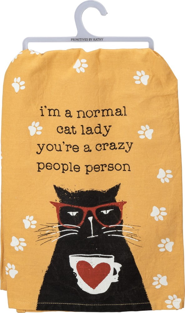 "One Cat Away From Being A Crazy Cat Lady"~TEA/DISH TOWEL~Hand/Kitchen 