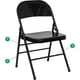 thumbnail image 1 of Silla plegable de metal negro con tres brazos y dos bisagras serie HERCULES Flash Furniture HF3-MC-309AS-BK-GG, 1 of 2