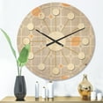 thumbnail image 2 of Designart 'Geometrical Retro Pattern II' Mid-Century Modern Wood Wall Clock, 2 of 5