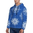 thumbnail image 3 of Lsque Compass Pattern Casual Men's Hoodie,Hooded Sweatshirt with Kangaroo Pocket,Pullover Hoodie-Medium, 3 of 7