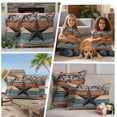 thumbnail image 5 of Texas Star Vintage Outdoor Waterproof Pillow Covers, Berry Navy Blue Brown Wooden Decorative Square Throw Pillowcase Sofa Cushion Sham for Patio/Couch/Chair, 18"x18" 2 Pack, 5 of 8