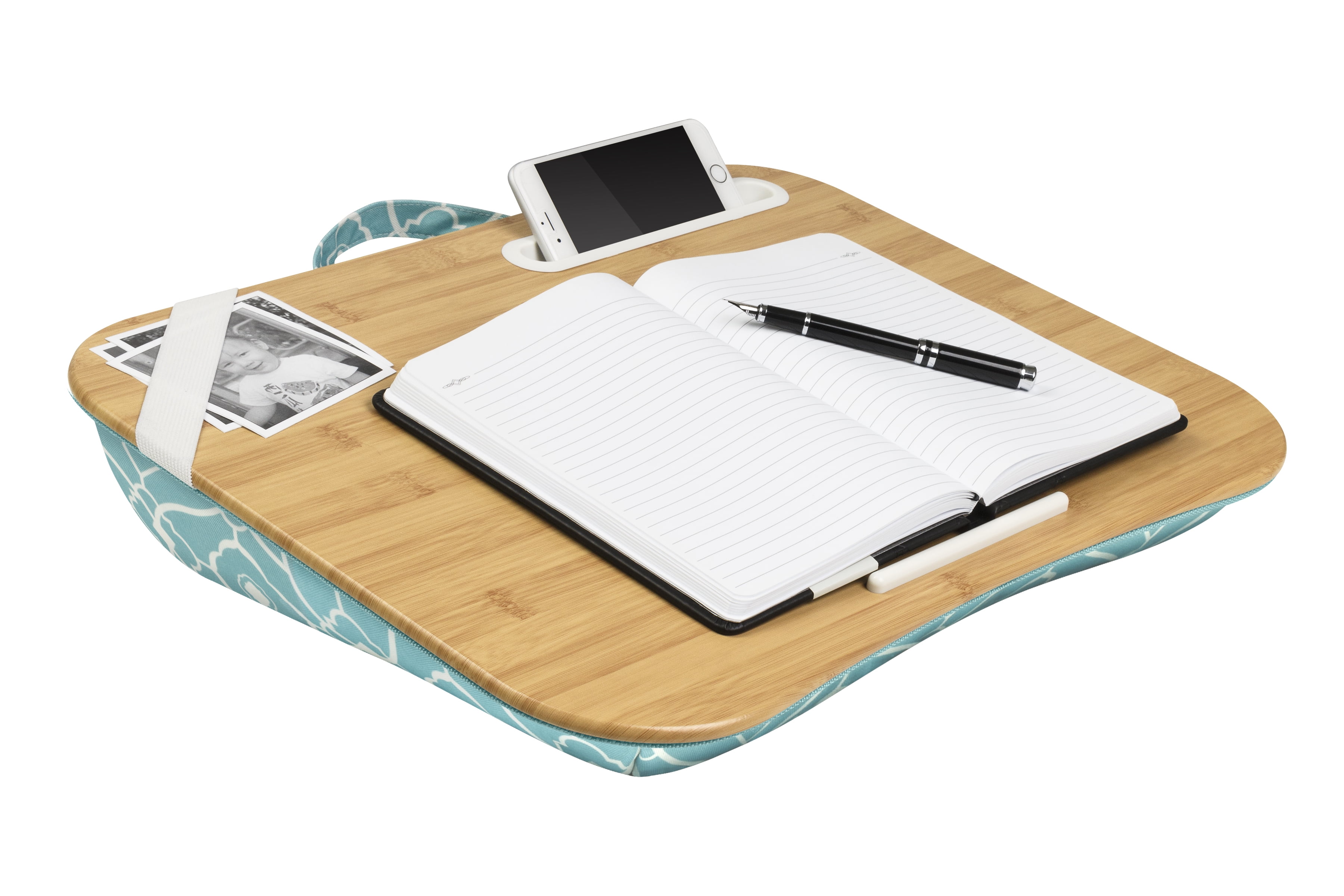 Designer Lap Desk Aqua Trellis Fits Up To 17 3 Laptop