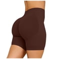 thumbnail image 6 of COMVALUE Women's Workout Impact Shorts 3.6" /4.5" Scrunch Butt Lifting Gym Shorts Yoga Running Biker (Brown, XL), 6 of 7