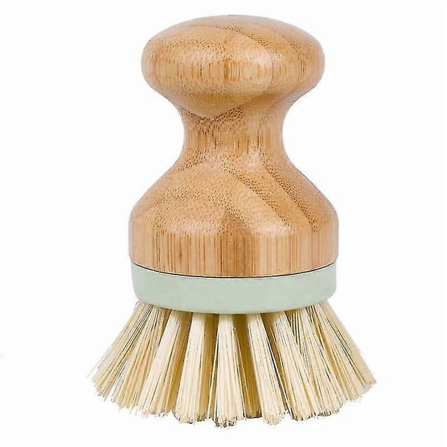 '2 Pack Bamboo Brush, Kit Pot Scrubbing Brush Kit Sink Cleaning Bru For Cas
