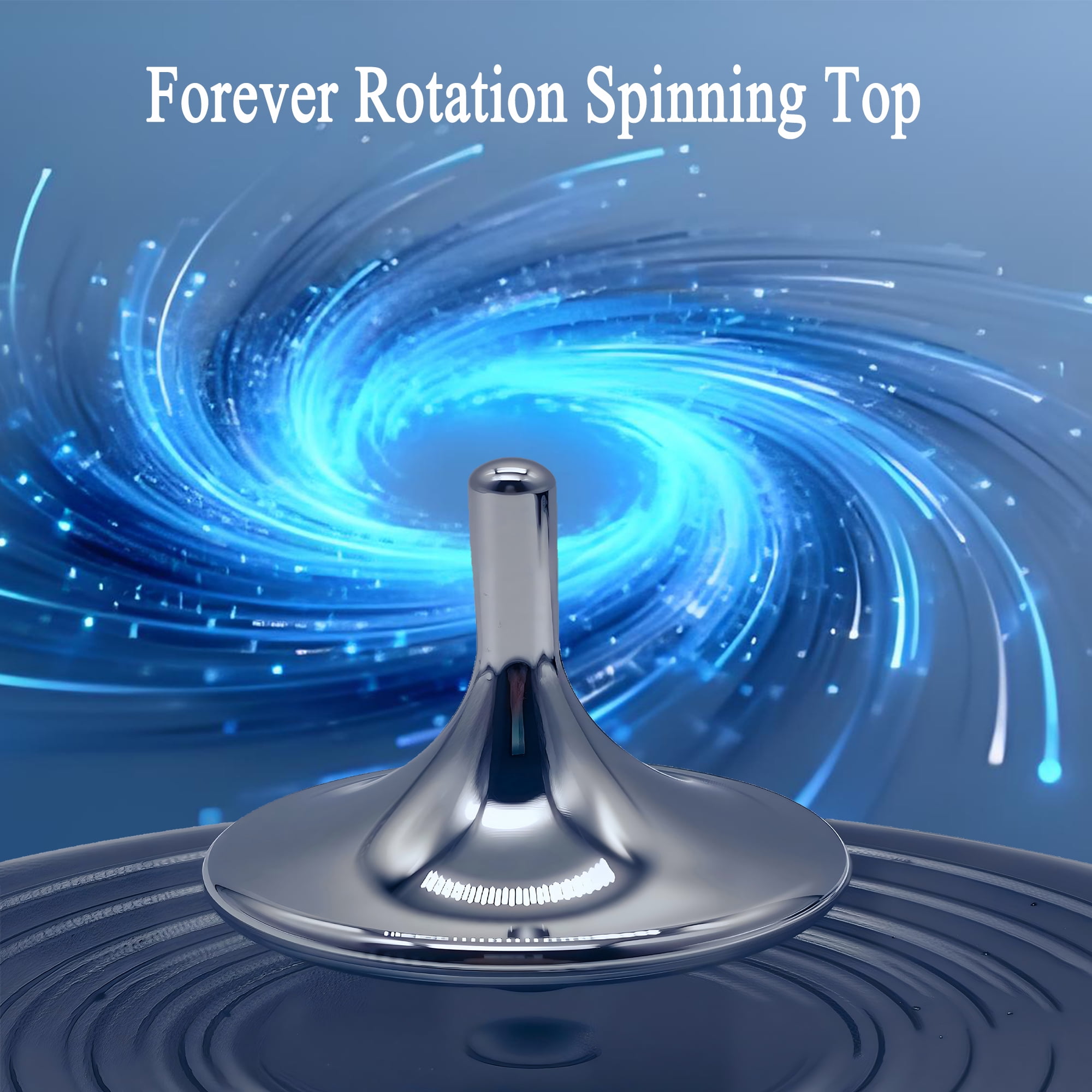 Levitating Spinning Top – Metal Anti-Gravity Gyro for Adults, Office Desk Decor & Stress Relief