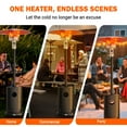 thumbnail image 3 of 50,000 BTU Outdoor Patio Heater, Freestanding Patio Heaters Tall Propane with Wheels, Stainless Steel Patio Heater for Outdoor Backyard Deck Garden Use, 3 of 10