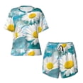 thumbnail image 4 of Naloa Daisy Flowers Women's Short-Sleeved Pajama Set, Loungewear, Summer pajamas, Breathable Cozy - 3X-Large, 4 of 9