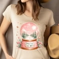 thumbnail image 4 of Jingle All The Way T-Shirt | Snow Globe Holiday Graphic Tee, Heliconia, Size M, 4 of 6