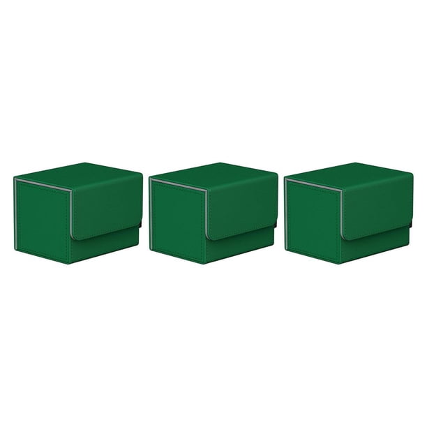 Caja de almacenamiento de tarjetas comerciales Vogacara organizador de gran capacidad 3piezas Verde
