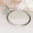 thumbnail image 3 of solitaire jewels 1.35 Pear Moissanite Hidden Halo Engagement Ring For Women, 10K White Gold, 3 of 6