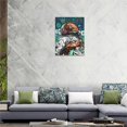 thumbnail image 5 of Space Wall Art Banksy Astronaut Pictures Wall Decor Street Graffiti Painting Art Funny Pop Prints Abstract Colorful Spaceman Framed Artwork for Bedroom Living Room Office Ready to Hang 12"x16", 5 of 6