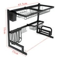 thumbnail image 3 of 2 Tier Dish Drying Rack Over Sink Stainless Steel Drain Rack Kitchen Supplies Storage Multifunctional Tableware Drainer Organizer Kitchen Organizer Storage Space Saver, 3 of 7