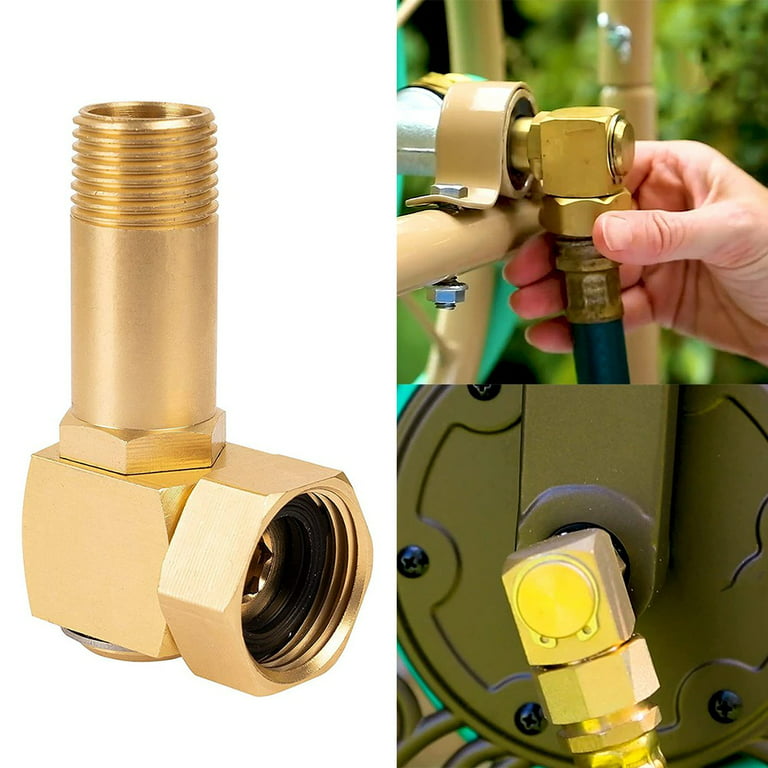 Garden Hose Adapter, Brass Replacement Part Swivel Hose Reel Parts Fittings