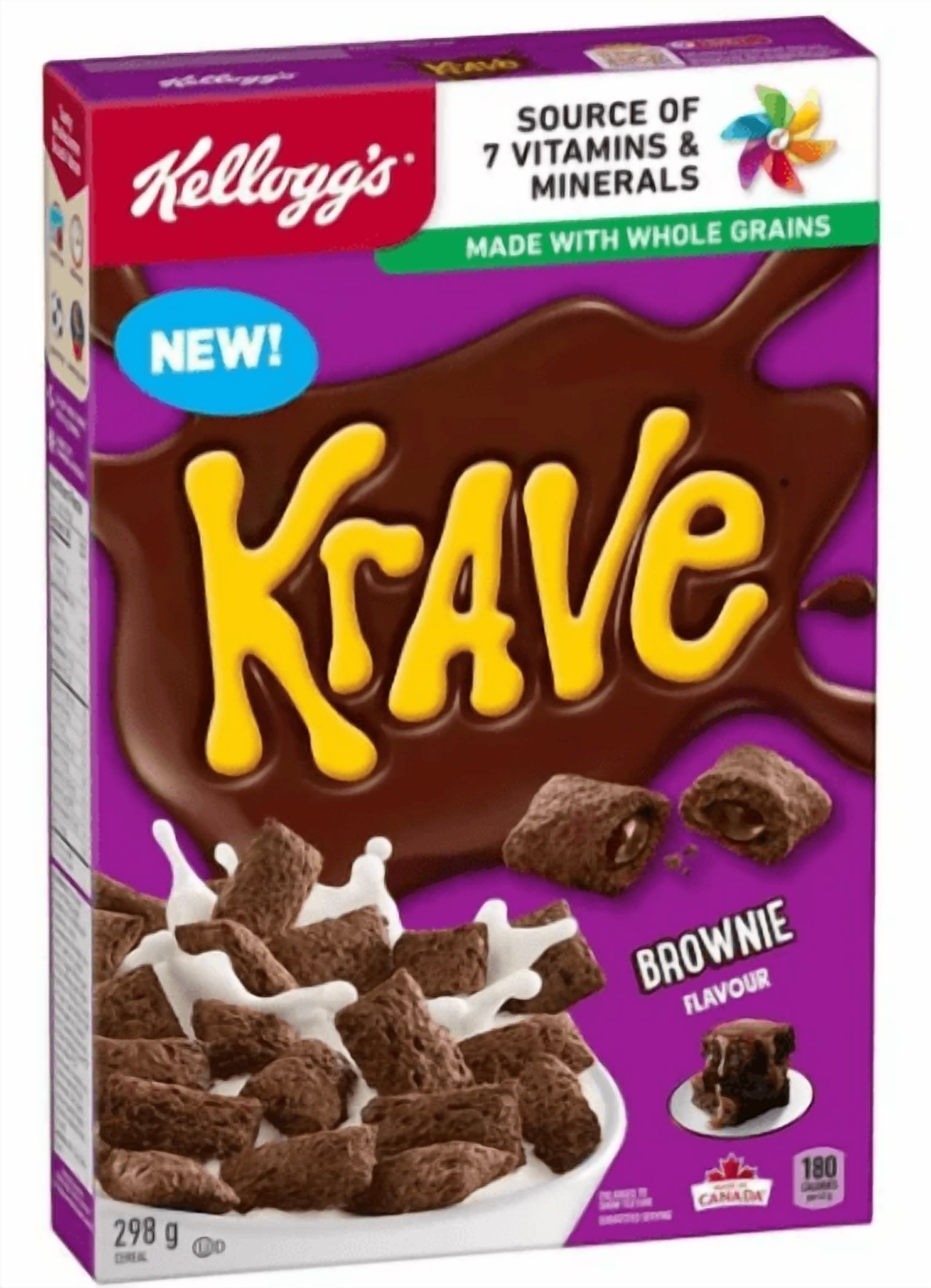 Kellogg's Krave Brownie Flavor Cereal 298g (3 Pack)