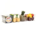 thumbnail image 2 of Pack of 4 Clear Storage Containers Stackable Refrigerator Organizer Bins with Handles Fresh Keeper for Fridge, Freezer, Cabinet, Pantry, Kitchen, 2 of 6