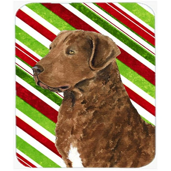 Chesapeake Bay Retriever Candy Cane Christmas Mouse Pad, Hot Pad Or Trivet