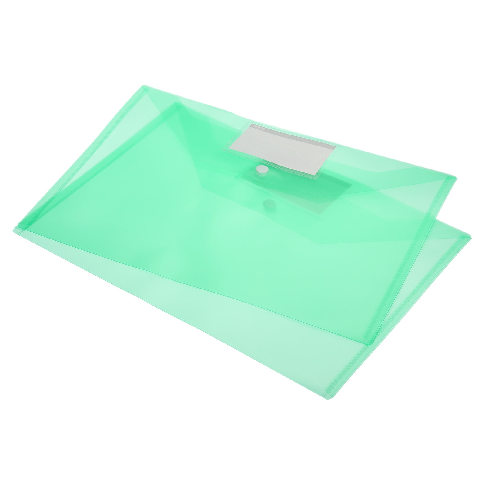 Uxcell A4 Plastic Envelopes Folder with Snap and Label File Folders
