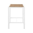 thumbnail image 6 of Meridian Furniture Nizuc Brown Wood Outdoor Patio Square Bar Table, 6 of 6
