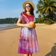 thumbnail image 4 of Balery Pig Vestidos sueltos de manga corta para mujer, vestidos de verano 2025, vestidos casuales de corte A con vuelo., 4 of 6