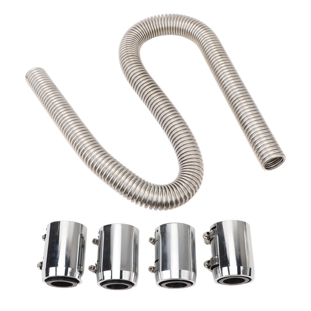 Tuyau de Radiateur Flexible - Large Application, Design Flexible, Refroidissement Efficace, Acier Inoxydable Durable, Résistant à la Chaleur, Adapté à Plusieurs Cols de Radiateurs