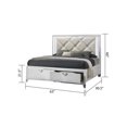 thumbnail image 6 of Prism 4 PC Queen Modern Bedroom Set made with Wood in White color, 6 of 13