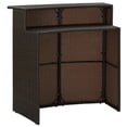 thumbnail image 2 of vidaXL Garden Bar Table Brown 120x55x110 cm Poly Rattan, 2 of 5