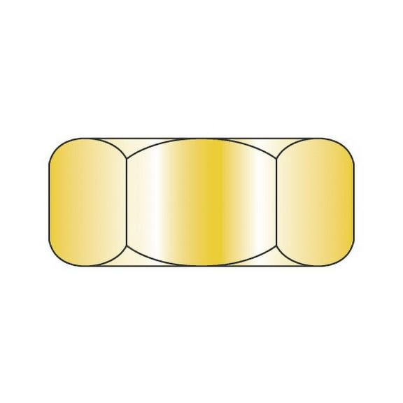 M10-1.50 Finished Hex Nuts / Metric Class 10 / Zinc Yellow / DIN 934 (Quantity: 100)