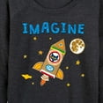 thumbnail image 3 of Pete The Cat - Imagine Space Rocket - Women's Lightweight French Terry Long Sleeve Shirt, 3 of 6