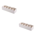 thumbnail image 1 of Billuyoard Organizador de plástico Corbata Sujetador Calcetines Cajón Envase cosmético Cajas de almacenamiento divisorias multipropósito blanco 6*26.5*8 cm 2piezas Billuyoard CBP001550, 1 of 5