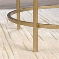 Pemberly Row Round End Table in Satin Gold