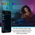 thumbnail image 5 of Globe Electric 50583 Works With Alexa Only Wi-Fi Smart Pendant Lighting, Matte Brass, Frosted Internal Shade, No Hub Required, Voice Activated, Energy Star, 30W, Multicolor Changing RGB, Tunable White, 5 of 11