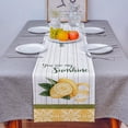 thumbnail image 4 of Table Runner Dresser Scarves 36 Inch Long, Summer Lemon on Wooden Plank Linen Dining Table Runners Farm Retro Wood Grain Tabletop Scarf for Wedding Holiday Party Kitchen, 4 of 7