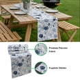 thumbnail image 5 of Blue Flowers Table Runner - 108 Inch Long, Kitchen Dining Table Runner Dresser Scarves, Watercolor Rustic Retro Floral Leaf Vines Farmhouse Decor for Coffee Tables Wedding Party Banquet, 5 of 8