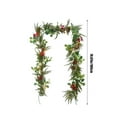 thumbnail image 3 of Vrorvz Christmas Garland with Warm White Led Lights for Indoor and Outdoor Decor Battery Operated Suit for Mantels Staircases Parties And Festive Ambience 68.9in Green, 3 of 8