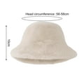thumbnail image 6 of Women Winter Hat Thick Fuzzy Plush Faux Fur Heat Retention Windproof Fisherman Hat Short Brim Solid Color Outdoor Cycling Skiing Cap, 6 of 8