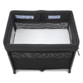 thumbnail image 4 of Evolur Zane Portable Playard with Bassinet black, Quick and Easy to Fold Baby Playard, Includes Thick Foam Mattress Pad with Removable & Washable Cover, 4 of 12