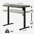 thumbnail image 3 of Pemberly Row 48" Electric Height Adjustable Wood Standing Desk in Gray Oak, 3 of 5