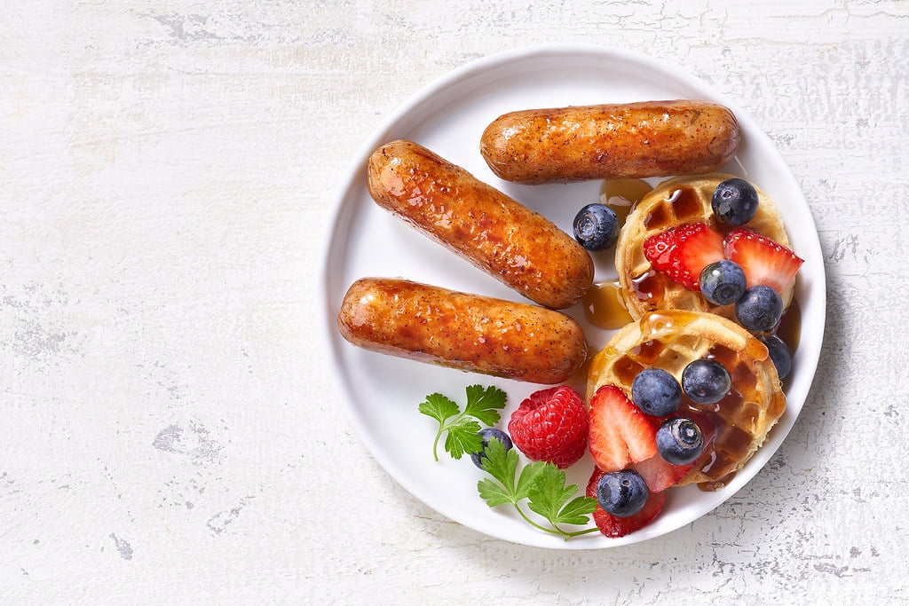 Amylu Foods Maple Breakfast Chicken Mini Link Sausages, 9oz, Refrigerated
