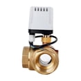thumbnail image 2 of Ball Valve 1/2" 3/4" 1" 1-1/4" 1-1/2" 3 Way IP65 Waterproof Motorized Ball Valve 3-Wire 2 Control T/L Type Brass Electric Ball Valve, 2 of 7
