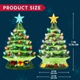 thumbnail image 4 of Joyfy 2 Pcs 7" Small Ceramic Christmas Tree,Prelit Ceramic Christmas Tree with Lights and Top Star,Table Top Christmas Tree Decorations,Holiday Tree, 4 of 8