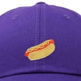 thumbnail image 2 of DALIX Hot Dog Hat Embroidered Mens Womens Baseball Cap in Purple, 2 of 6